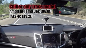38c (100f) ambient air temps What intake temps can be achieved running: 1. cabin and chiller 2. chiller only And lastly showing cabin AC performance not being effected on such a hot day | Forced Induction Interchillers