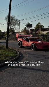 When you have OPs and pull up in a pink Armored corvette #pink #fyp | Mad Max C7