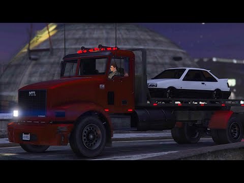 How to put your cars on a flatbed in GTA V