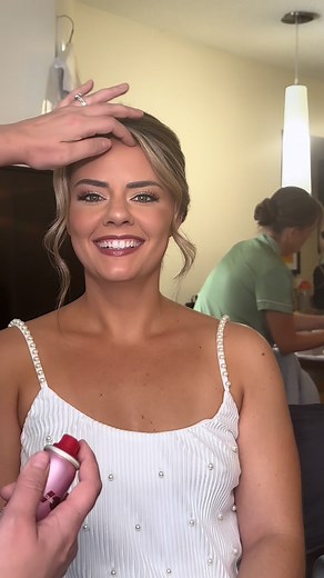 My beautiful bride, Jamie. 🤍💍 #bride #bridalmakeup #mua #weding