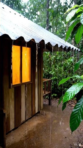 🌧️ Heavy Rain on Tin Roof Cabin | Cozy Jungle Rain Sounds for Deep Sleep (No Music, No Talking)