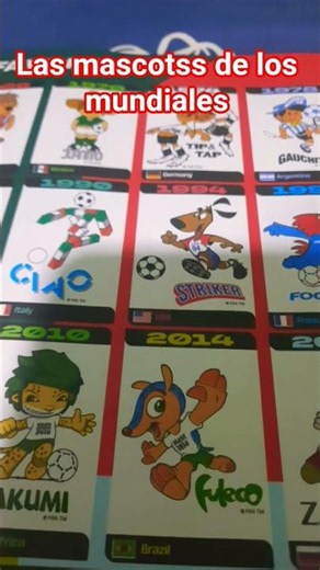las mascotas de los mundiales #album #panini #oficial #mundial #mundial2026 #mundial26 #roblox