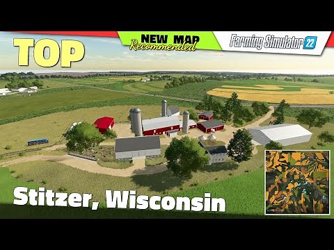 FS22 | NEW MAP "Stitzer, Wisconsin" [Version 1] - Farming Simulator 22 New Map Review 2K60