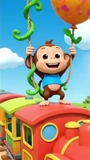 Monkey Swing Song! 🐒 Choo Choo Animal Train