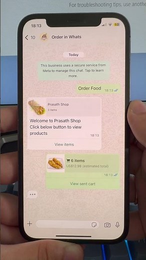 Getting Food Orders in WhatsApp - Order in Whats