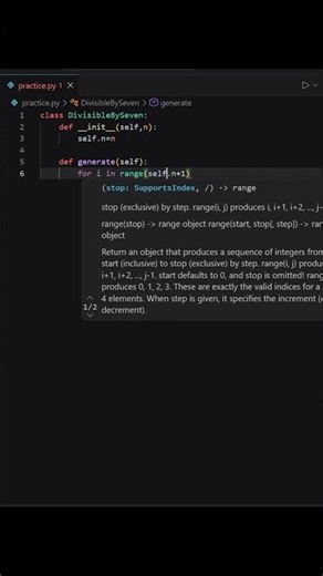 93 Python Generator Using Class | Numbers Divisible by 7 @learnwithmejay