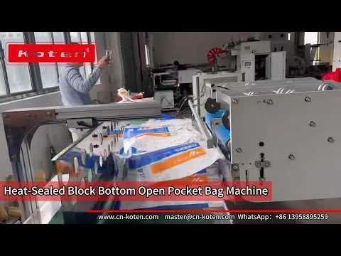 Heat-Sealed Block Bottom Open Pocket Bag Machine---KTK140S