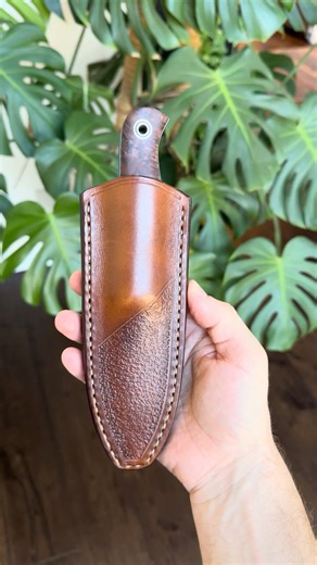 Fiddleback Forge KE Bushie Knife Andy Roy A2 Stabilized Box Elder Burl Jou Fuu #edc Sheath Fixed USA