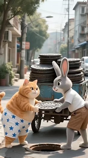 Meow Cat and Rabbit loves Money 🥰🤣 #ai #video #cat | Ai MeowTv
