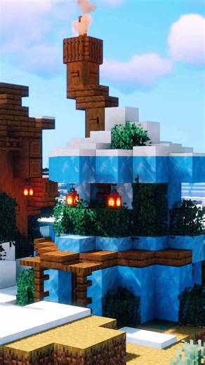 Village Makeover | ICE Igloo!#minecraft #minecraftbuilding #minecraftshorts #mcyt #minecraftbuild