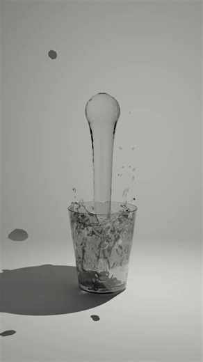 Water Simulation in Blender #experiment