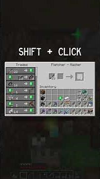 How To Trade Fast In Minecraft Using The Spacebar