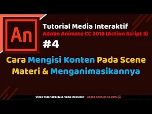 4# Cara Mengisi Konten Pada Scene Menu Materi & Menganimasikannya | Adobe Animate Action Script 3.0