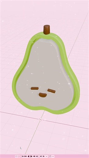 🍐 Homey Pear Fidget Clicker Blender Process #shorts #3dprinting #pear #fidget #satisfying #blender