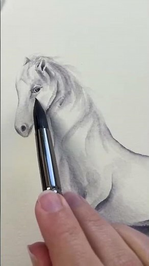 How to Paint a Watercolor Horse Tutorial | Full tutorial in the description 🐴