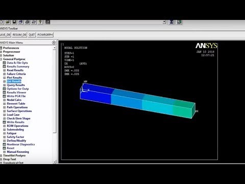 ANSYS APDL TUTORIAL - 01 -Stress Analysis of Bars of Constant Cross Section Area