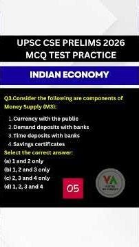 UPSC CSE 2026 Prelims Test | Indian Economy MCQ | Prelims Test Series Practice