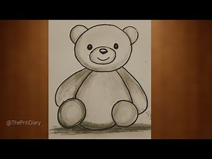 Teddy Bear 🧸 Drawing Easy Tutorial Step By Step || Easy Drawing For Beginners
