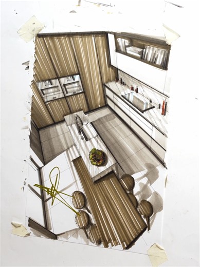 Wood sketch #kitchendesign | Kitchen Design