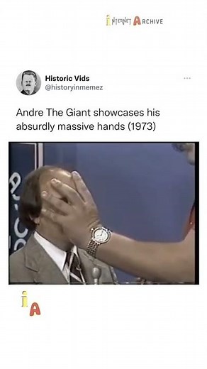 Andre The Giant Showcases His Absurdly Massive Hands (1973)