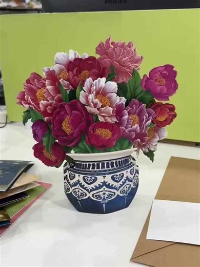 Paper Pop-Up Flower Card Forever Flowers Bouquet 3D Popup Greeting Cards Birthday Gift Cards Mother's Day Home Decorations