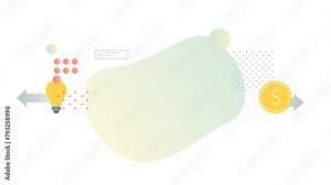 Building the Next Big Thing - Venture Capitalist Investment in Creative Idea Development Process - Animated Illustration as MP4 File