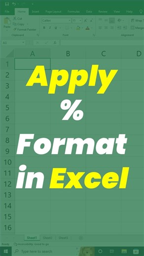 14K views · 268 reactions | Want to convert numbers into percentage instantly in Excel? Use this simple shortcut to apply percent format in one second and work faster! ⚡ #Excel #ExcelShortcuts #PercentFormat #ExcelTips #ExcelTricks #MicrosoftExcel #ExcelProductivity #officeworker | Chalo Ye Bhi Seekhe | Facebook