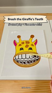 835K views · 1.9K reactions | Need a fun way to teach tooth brushing? 醴瘟 Try this pretend play activity where your child brushes the giraffe’s teeth! 漣瘟It’s a playful way to build good hygiene habits while boosting fine motor skills. 朗 #montessoriactivities #diyactivitiesforkids #LearningThroughPlay #toddleractivities #preschoolactivities #kindergartenactivities #pretendplay | Life with Zion | Facebook