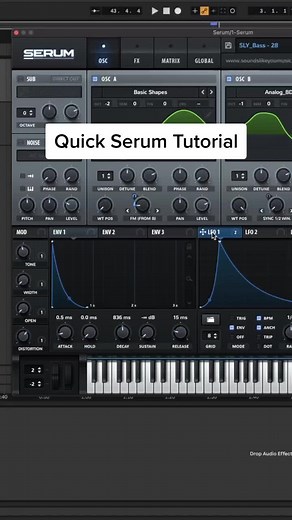 Quick Serum Bass Tutorial #serum #serumtutorial #musicproducer #musicproduction