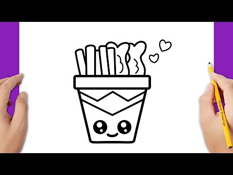 How To Draw Fish And Chips Kawaii