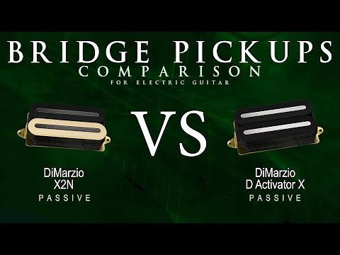 DiMarzio X2N vs D ACTIVATOR X - Passive Bridge Guitar Pickup Comparison Tone Demo
