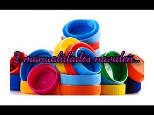 Tutorial como hacer copo de nieve navideños con tapas de botella de plastico.