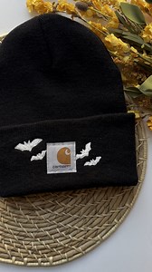 54K views · 819 reactions | 驪瑱 It’s August AKA Fall (in my opinion) Bats Beanie patterns are LIVE in my shop aaaaand a step by step YouTube tutorial for stitching bats is on my YouTube channel!! I’ll link both in the comments!!驪瑱 Summerween | Halloween Lover | Frickin Bats | Halloween Craft | Carhartt Embroidery | DIY Gift | Stitchin With Samantha | Facebook