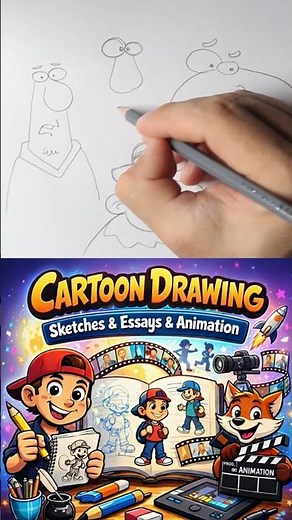 Adorable Animation & Cartoon Sketches! ✏️😻 Cute Cartoon Characters in Sketch Form! 😲✨