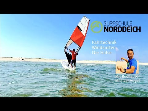 Fahrtechnik Halse Windsurfen Einfach lernen, Surfschule Norddeich