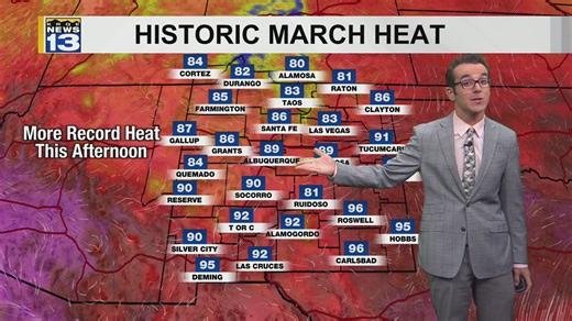 Even hotter historically hot March temperatures