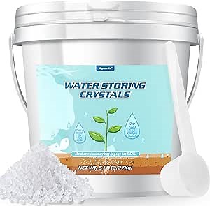 5LB Water Storing Crystals for Plants with Spoon, Water Gel Solves Plant Over-Watering and Drought Problems, Keeps The Soil Moist, Small Water Storing Polymer Crystals for Plants Candle - by Oycevila