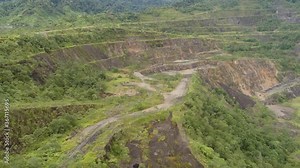 Panguna Copper Gold Mine Crown Prince Mountains Bougainville Island Papua New Guinea