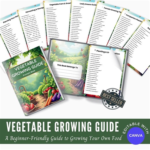 Vegetable Growing Guide: Printable Gardening Planner (digital PDF Download) - Etsy Australia