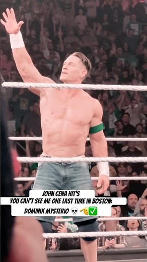 John Cena Hits “You Can’t See Me” One Last Time on Dominik Mysterio in Boston!