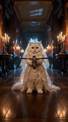 She said "I do." They said "Run." She found the crossbow. 🐱🏹