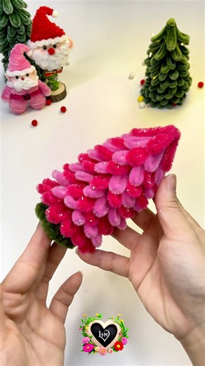 DIY Pink Christmas Tree with Pipe Cleaner #diy #pipecleaner #christmas | Handmade S2