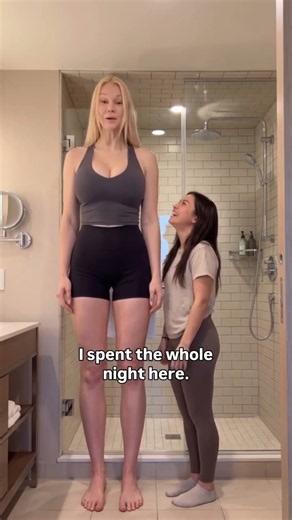 When you're 7ft tall, the shower hits your CHEST! 😱🚿 #shorts