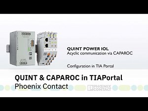 Acyclic communication in TIA Portal - QUINT POWER power supply & CAPAROC