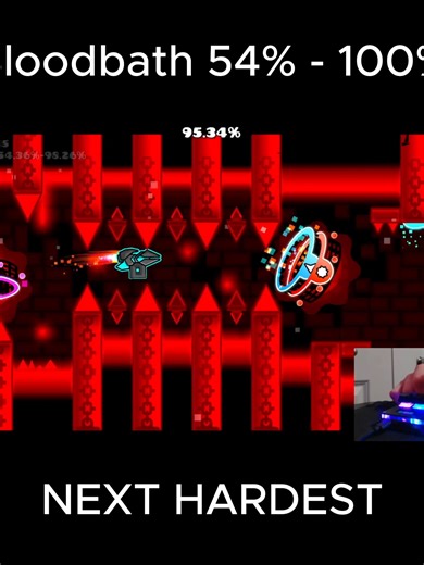 Bloodbath 54% - 100% #geometrydash #gd #level #reaction