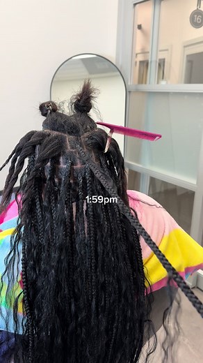 RAW WAVY KNOTTLESS 😍😍 #dmvbraider #bohoknotlessbraids
