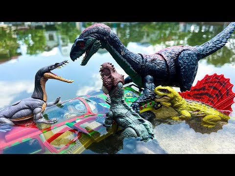 Velociraptor vs Nothosaurus, Dimetrodon, Prestosuchus 🦖|Jurassic World Rebirth Toys Reivew Unboxing