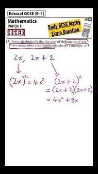 GCSE Maths Higher - Daily Exam Question - Day 25 (Algebraic Proof)