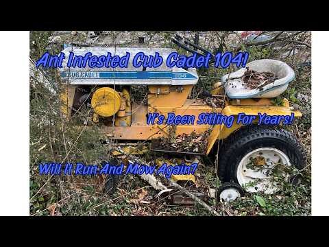 Ant Infested Cub Cadet 104. Will It Run And Mow Again?