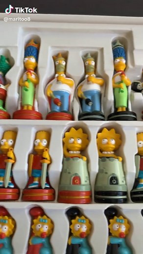 The Simpsons 3D Chess Game, Complete Set with Box and Instructions #simpsons #vintagesimpsons #3Dchess